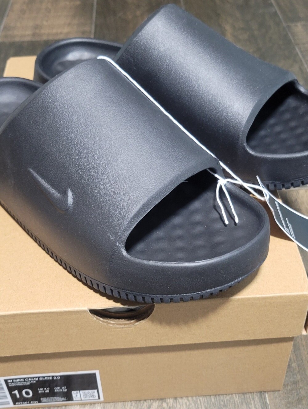 Nike Calm Slide 2.0 Women's Size 10 Black Comfort Sandals NWT